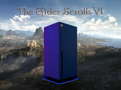 Banner voor The Elder Scrolls 6 met een Xbox-console
