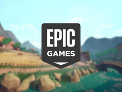 Een ingame screenshot met het logo van Epic Games erop.