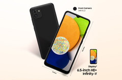 De Galaxy A03. (Bron: Samsung)