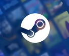 Het logo van Steam.