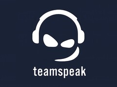 Het logo van TeamSpeak.