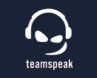 Het logo van TeamSpeak.