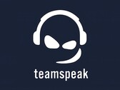 Het logo van TeamSpeak.