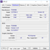 Systeem info: CPU-Z Mainboard