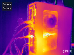 Warmteontwikkeling tijdens de stresstest (Asus ExpertCenter D9 SFF D900SC)