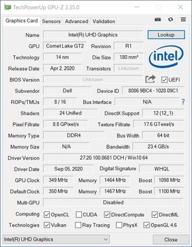 Dell Latitude 15 5511 - GPUz