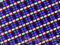 Scherpe OLED subpixel array