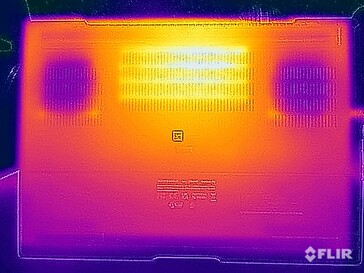 Stresstest oppervlaktetemperaturen (onder)