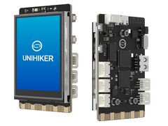 De Unihiker is een compacte SBC met een ingebouwd kleurenscherm. (Afbeeldingsbron: DFRobot)