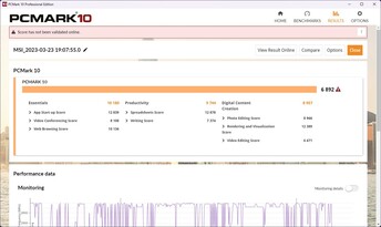 PCMark 10 in hybride modus