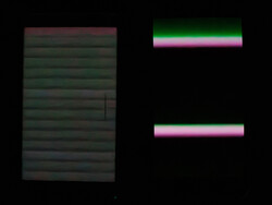 In het donker bij minimale schermhelderheid: Honor Magic5 Pro (2160 Hz PWM-dimming) vs Galaxy A54 (rechts)