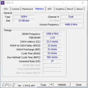 CPU-Z - geheugen