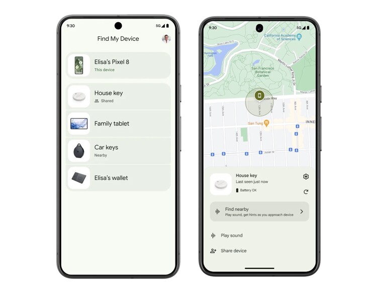 Android smartphones kunnen nu verloren apparaten opsporen via het nieuwe "Find My Device"-netwerk van Google. (Afbeelding: Google)