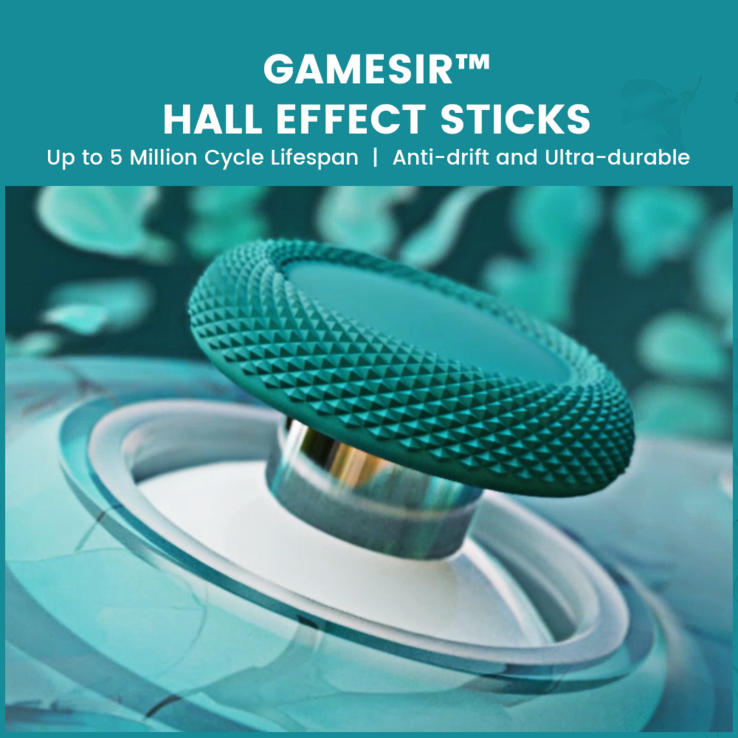 De GameSir T7 Pro Floral heeft GameSir's eigen Anti-Drift Hall Effect joysticks (Afbeelding bron: GameSir)
