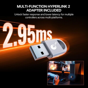 De Hyperlink 2-adapter zorgt voor een lagere latentie en een hogere pollingfrequentie.