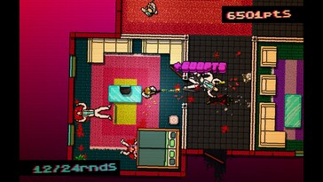 Afbeelding: Een screenshot van de gameplay van Hotline Miami.
