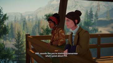 Een afbeelding van een gesprek in Lake.