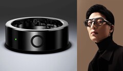 De MYVU Smart Ring van Meizu heeft een opvallend ontwerp met logo en LED. (Afbeeldingsbron: Meizu)