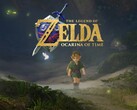 Link uit de remake van Zelda: Ocarina of Time te zien terwijl hij Hyrule verkent