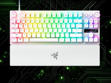 Razer Huntsman V3 Pro TKL 8KHz gaming toetsenbord in wit (Afbeelding bron: Razer PR met bewerkingen)