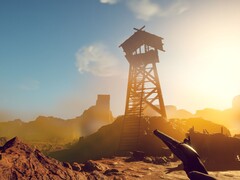 Een aangepaste afbeelding van een toren in Survival: Fountain of Youth.