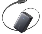De powerbank A1638 heeft een geïntegreerde kabel en display (Afbeelding bron: Anker)