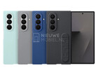 De Galaxy Z Fold7 is al te zien in zijn vier lanceringskleuren via deze gelekte first-party hoesjes. (Afbeeldingsbron: via NieuweMobiel)