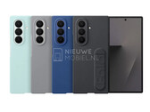De Galaxy Z Fold7 is al te zien in zijn vier lanceringskleuren via deze gelekte first-party hoesjes. (Afbeeldingsbron: via NieuweMobiel)