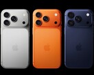 De iPhone 17 Pro is verkrijgbaar in drie kleuren, waaronder "Cosmic Orange" en "Deep Blue" (Afbeeldingsbron: Apple)