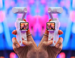 De witte Insta360 Luna Ultra in gelekte hands-on beelden (bewerkt).