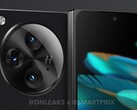 De OnePlus Open zou een van de kleinste opvouwbare smartphones kunnen zijn die tot nu toe zijn uitgebracht. (Afbeeldingsbron: @OnLeaks &amp; SmartPrix)