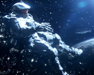 Een schermafbeelding van de slotscène van Halo 4