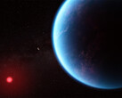Een visualisatie van K2-18b op basis van de huidige wetenschappelijke gegevens, die laat zien hoe de verre exoplaneet eruit zou kunnen zien. (Afbeeldingsbron : NASA, ESA, Joseph Olmsted)
