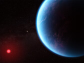 Een visualisatie van K2-18b op basis van de huidige wetenschappelijke gegevens, die laat zien hoe de verre exoplaneet eruit zou kunnen zien. (Afbeeldingsbron : NASA, ESA, Joseph Olmsted)
