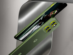 De Motorola Edge 70 in de Pantone Bronze Green kleuroptie. (Afbeeldingsbron: via Evan Blass)