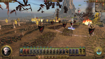 Een afbeelding die een gevecht in Total War: Warhammer toont.