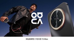 De Huawei Nova 15 Max in zwarte uitvoering
