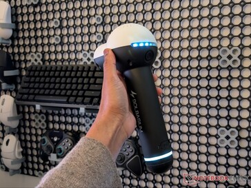Solbasium S2 massagepistool ingeschakeld.