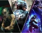 Cyberpunk 2077, RoboCop: Rogue City, Ninja Gaiden 4 (van links naar rechts).