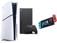 Van links naar rechts: PS5 Slim, Xbox Series X, Nintendo Switch. (Afbeeldingsbron: Amazon, bewerkt)