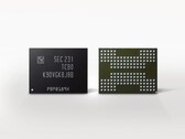 Een weergave van de V-NAND-geheugenchips van de 8e generatie van Samsung
