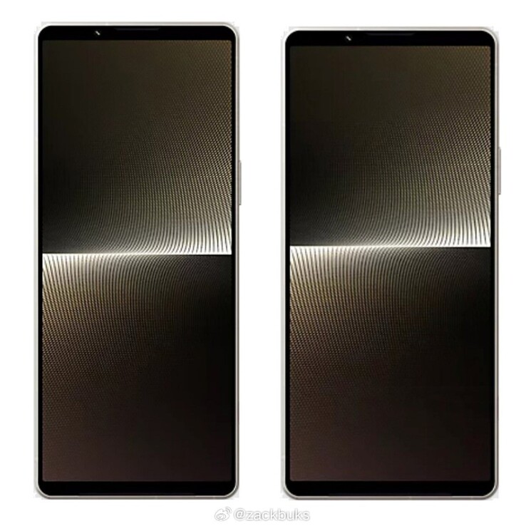 De Sony Xperia 1 VI (rechts) zal naar verwachting korter en breder zijn dan zijn opvallend dunne 1 V-voorganger. (Bron: zackbuks op Weibo )