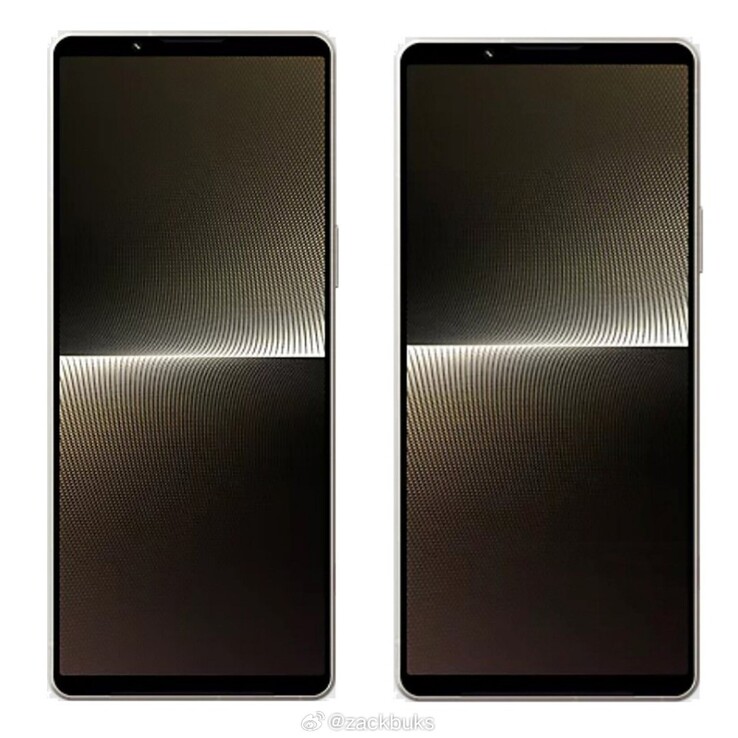 De Sony Xperia 1 VI (rechts) zal naar verwachting korter en breder zijn dan zijn opvallend dunne 1 V-voorganger. (Bron: zackbuks op Weibo )