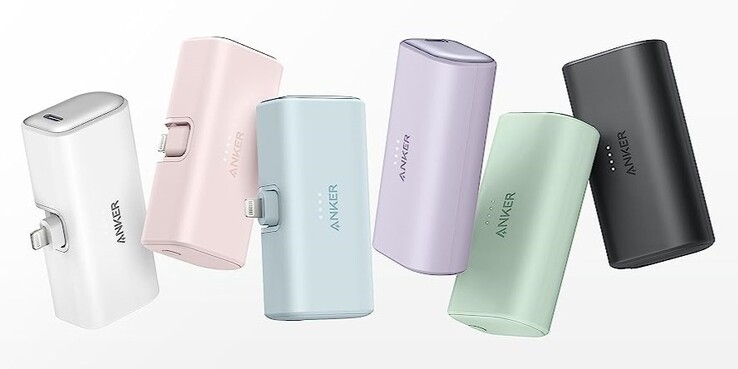 De Anker 621 Power Bank (Ingebouwde Lightning Connector, 12W) is verkrijgbaar in verschillende kleuren. (Afbeeldingsbron: Anker)