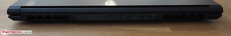 Back: 2x Mini DisplayPort 1.4, HDMI 2.0, USB 3.0 (Type C), power