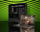 Nvidia heeft eindelijk de RTX 5050 GPU voor desktops laten zien. Promobeeld van een laptop en een tower PC (bron: Nvidia)