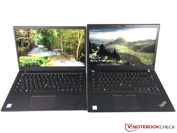 X1 Carbon 2018 HDR (left) vs. T480s (rechts)