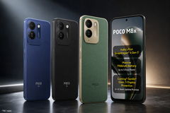 De Poco M8x 5G is verkrijgbaar in de kleuren kobaltblauw, zwart en leergrijs
