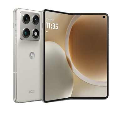 De Motorola Razr Fold heeft een perforatiegat voor de front-facing camera aan de binnenkant van het scherm. (Afbeeldingsbron: Evan Blass)