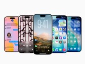 iOS 26 staat geanimeerd muziekvergrendelscherm toe op apps van derden. Generieke afbeelding van verschillende iPhones. (Afbeeldingsbron: Apple)